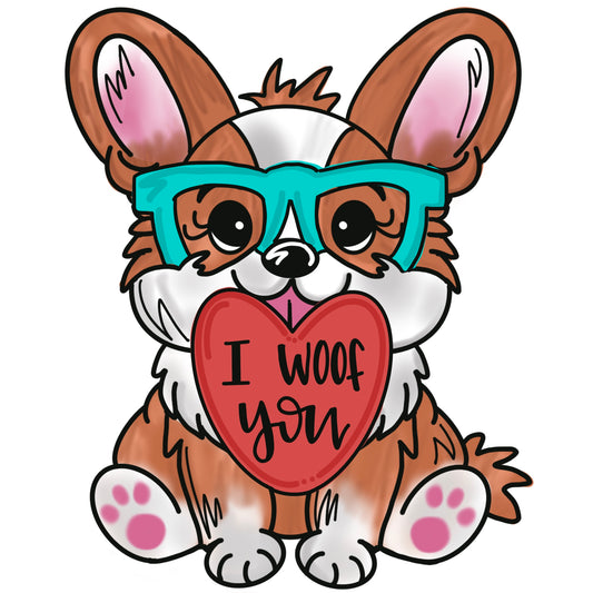 Valentine I Woof You Corgi (MJ033)