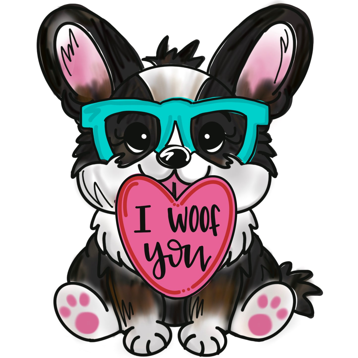Valentine I Woof You Corgi (MJ033)