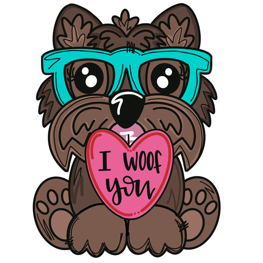 Valentine I Woof You Yorkie (MJ034)