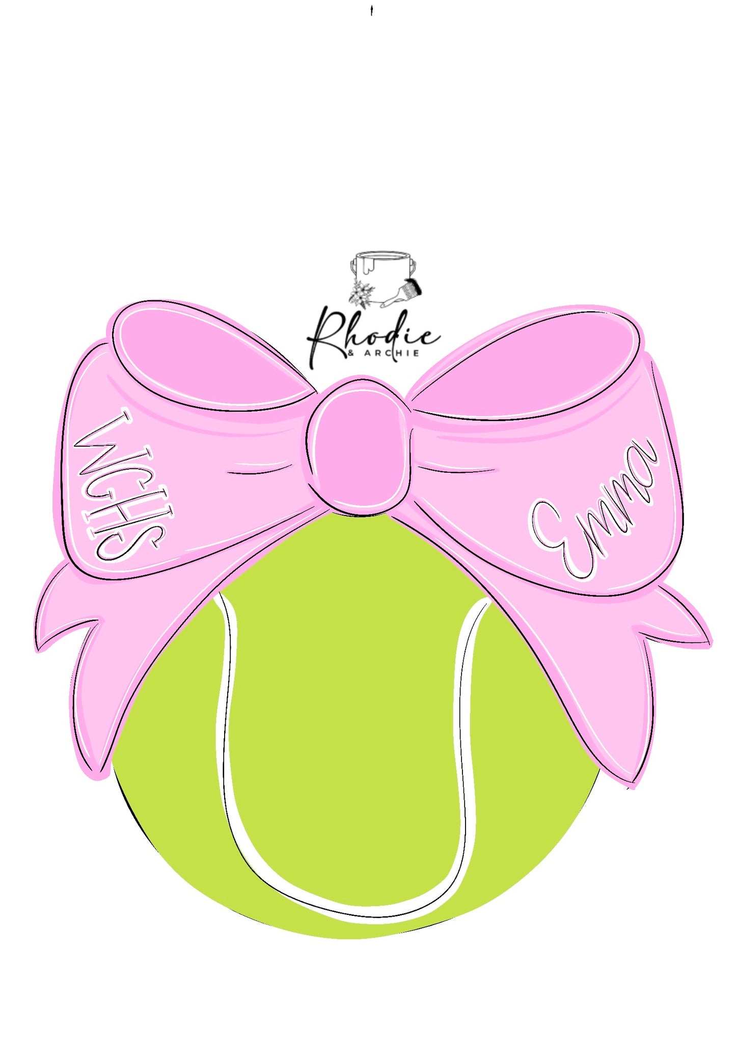 Tennis Ball Bow Door Hanger | Sporty Wood Craft Blank