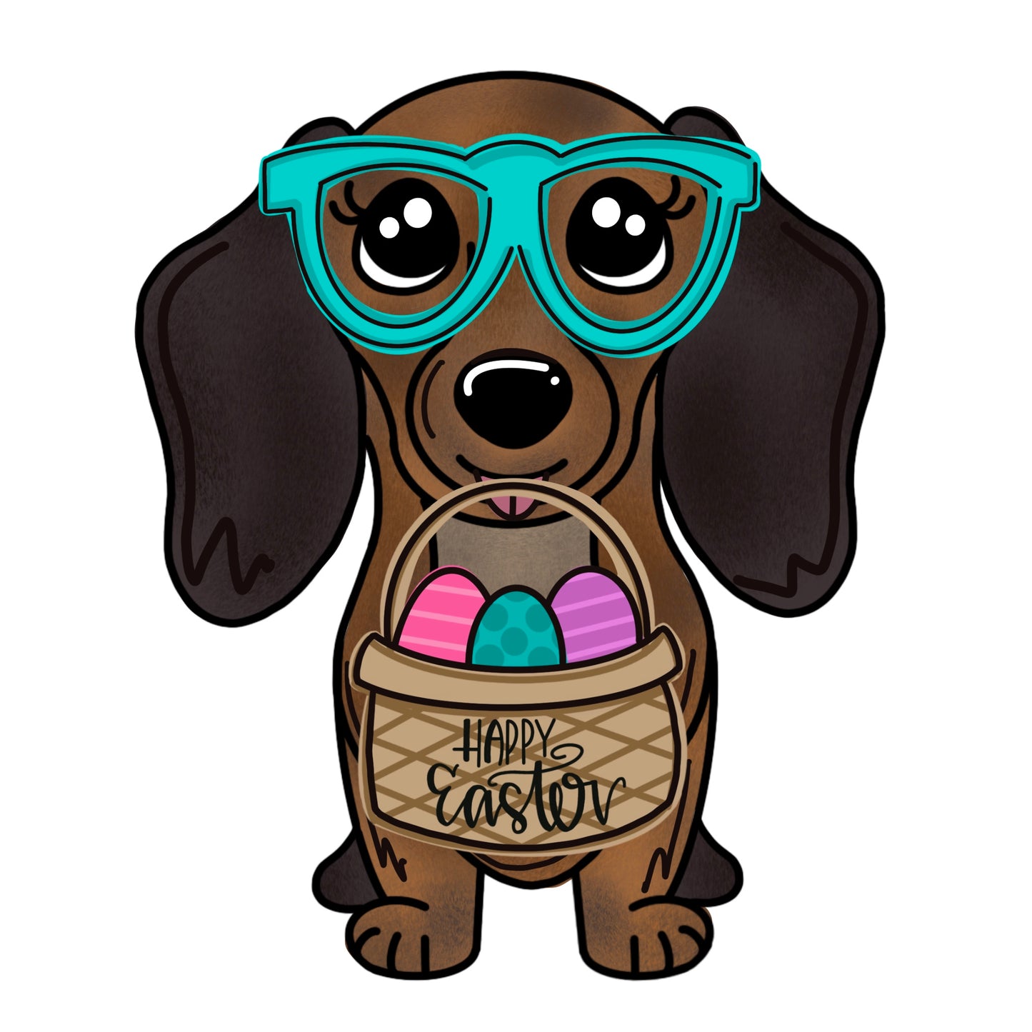 Happy Easter Dachshund (MJ023)