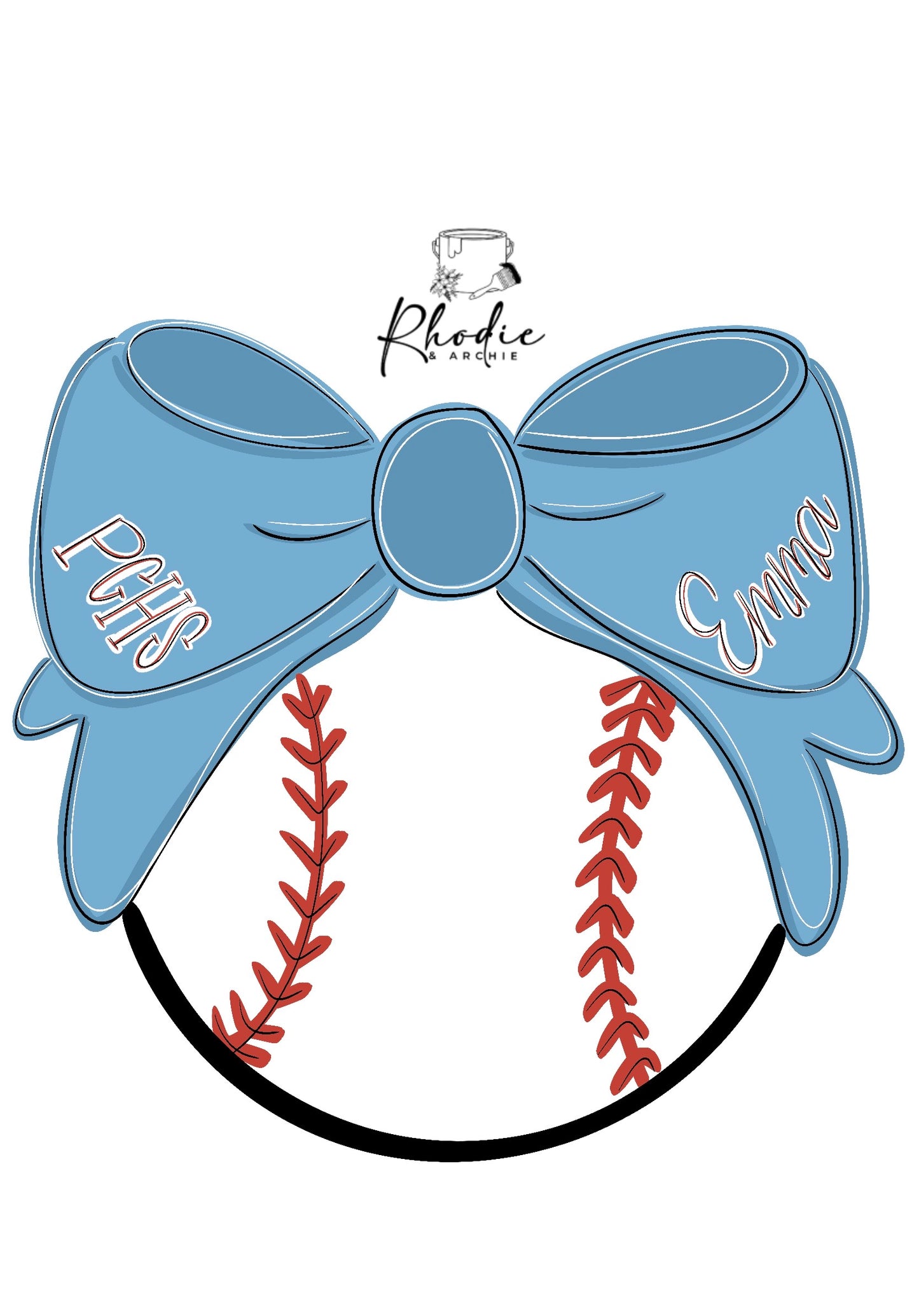 Baseball Bow Door Hanger | Sporty Wood Craft Blank