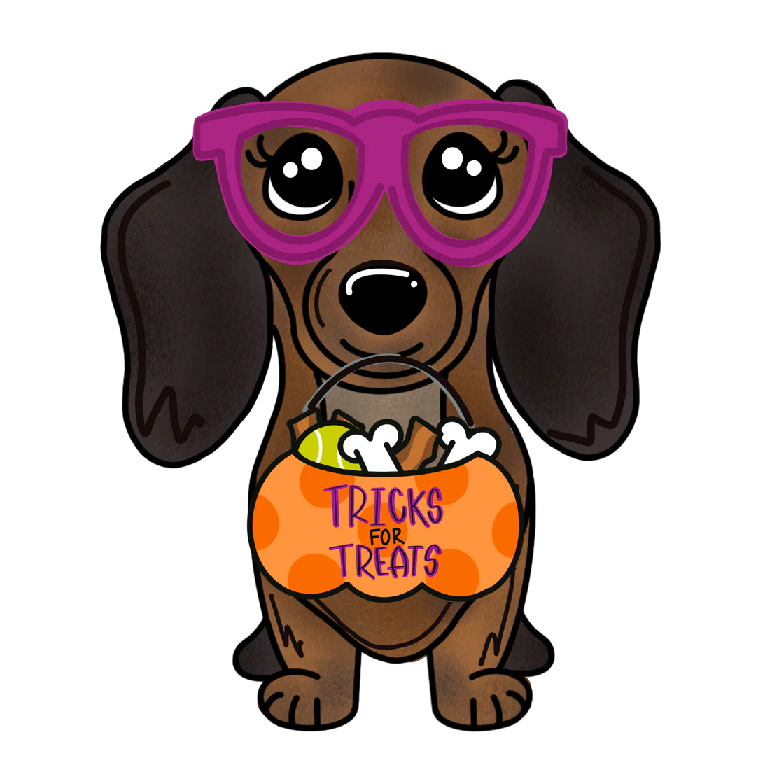 Tricks For Treats Dachshund - Laser Ready SVG