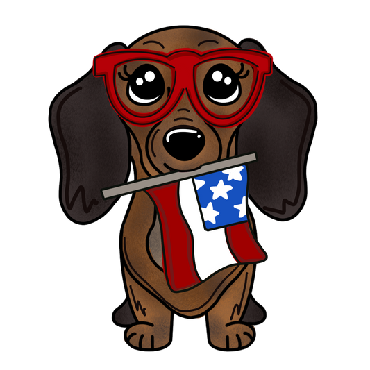 Patriotic Dachshund (MJ028)