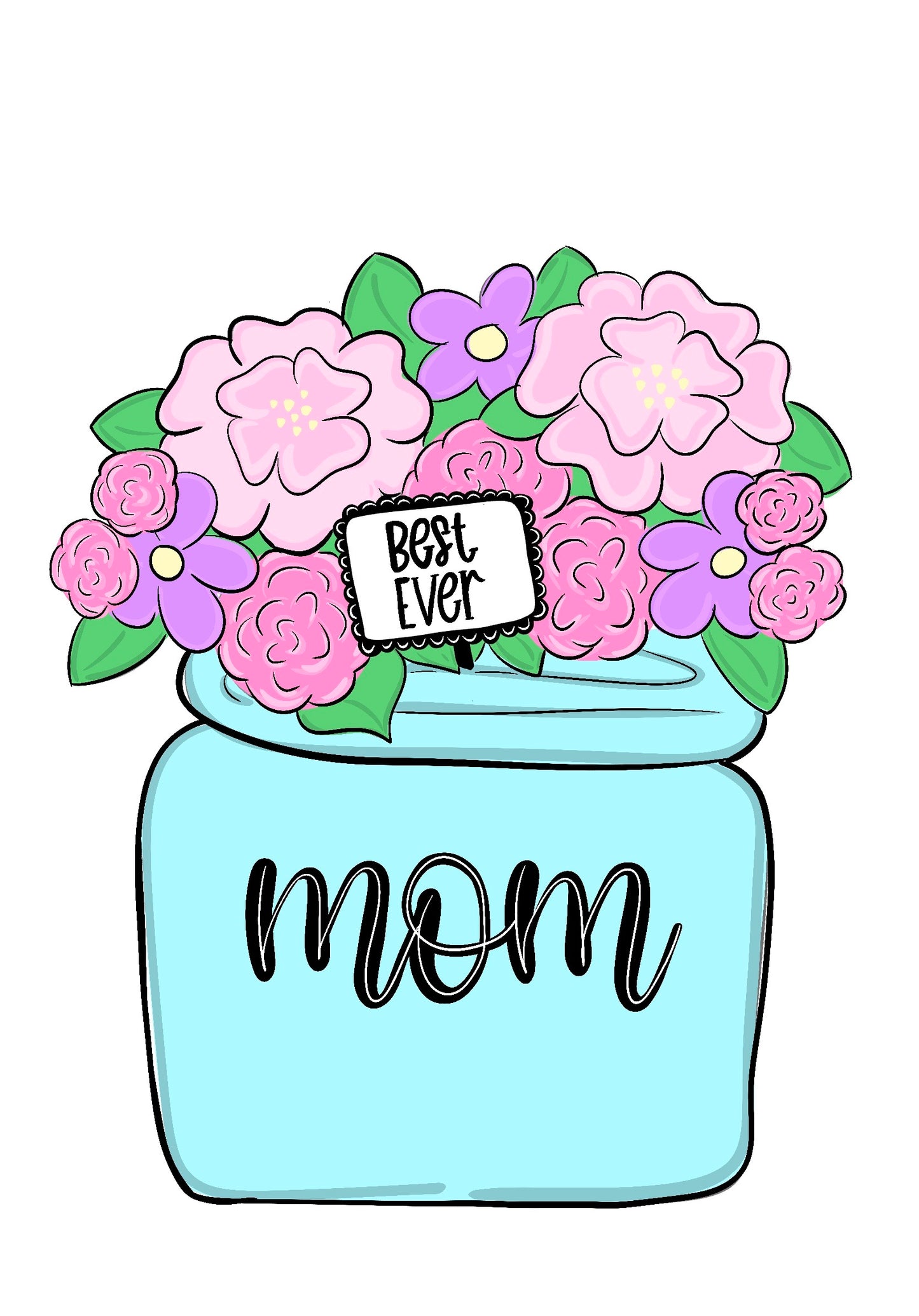 Flower Pot Door Hanger Blank | Garden Wood Craft
