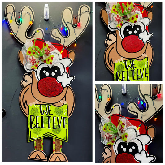 Banner Reindeer - Laser Ready SVG