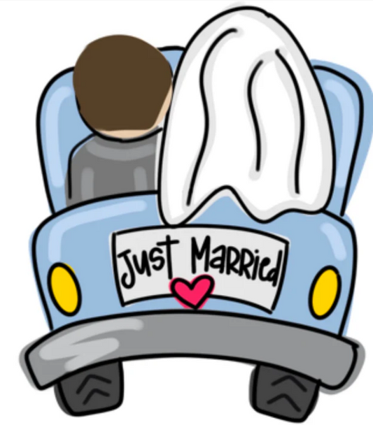 Just Married Car | Wedding DIY Craft Blank