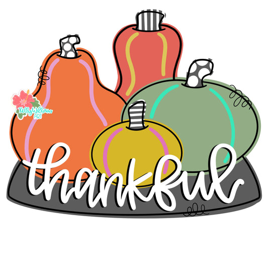 3D Thankful Pumpkin & Gourd (KA016-3D)