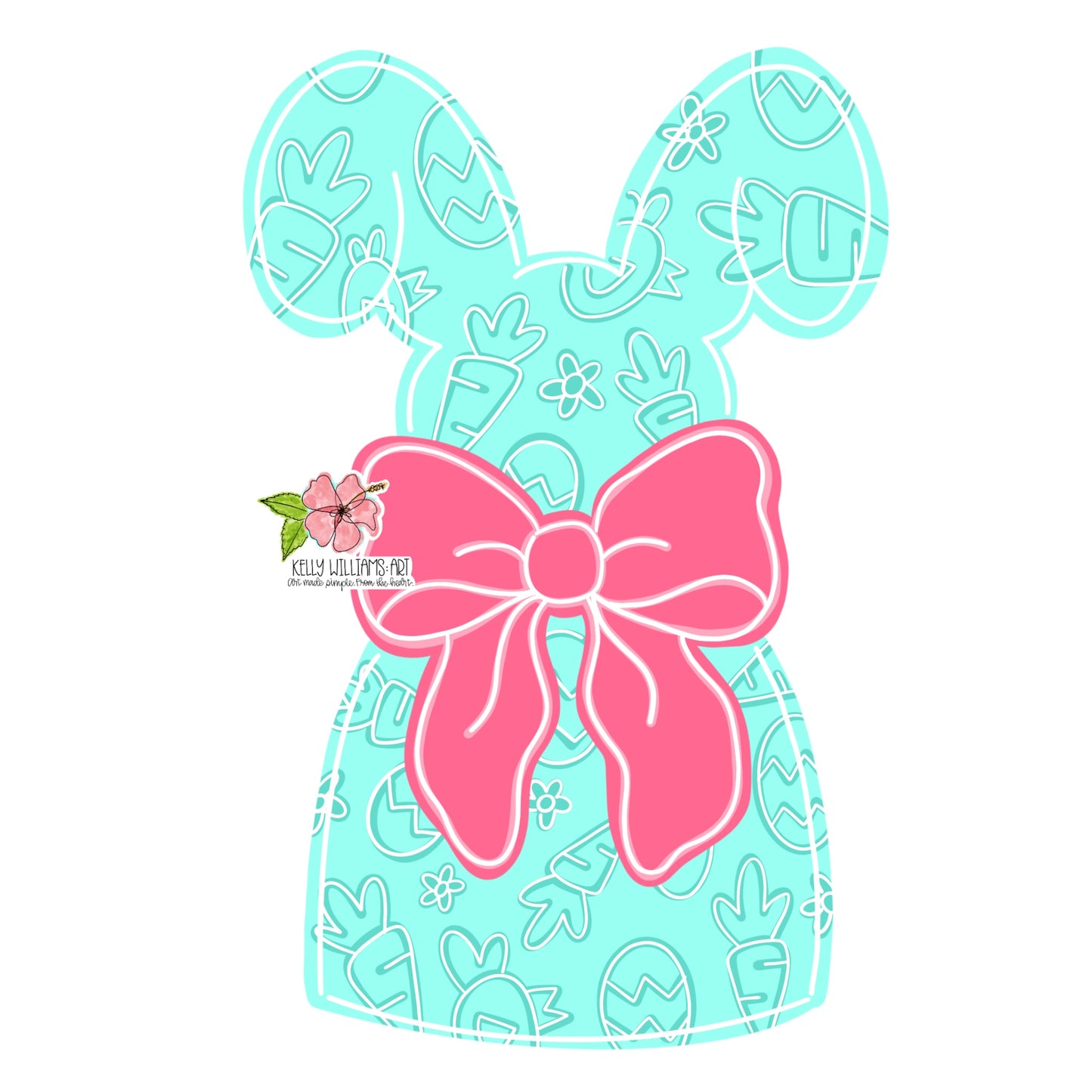 Easter Bunny With Bow (KA046)
