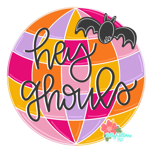 3D Hey Ghouls Halloween Disco Ball (KA099-3D)