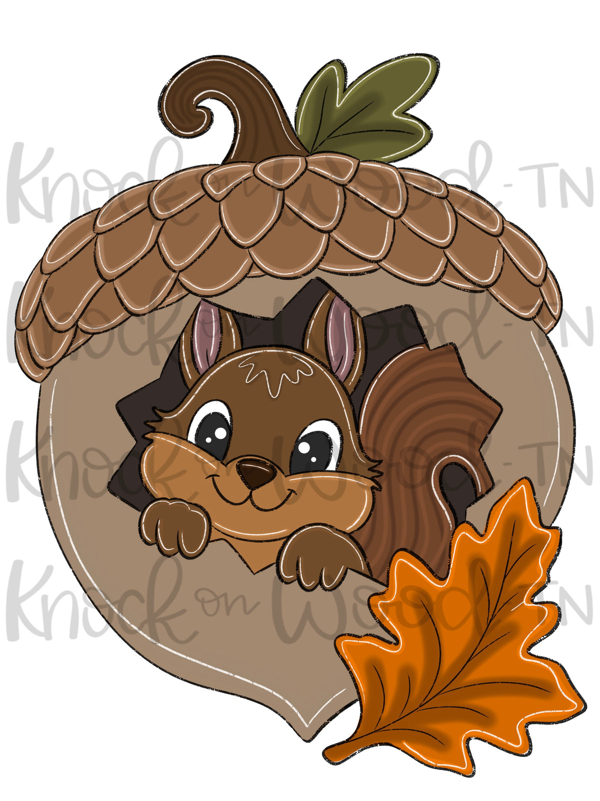 3D Acorn Squirrel (KW204-3D)