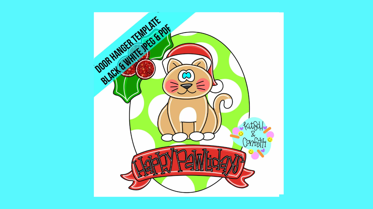 Cat Happy Pawlidays Ornament (KC111-O)