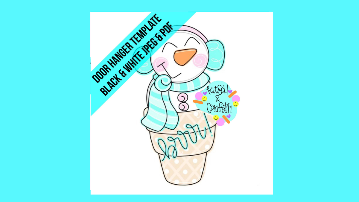 Snowman Ice Cream Cone Ornament (KC280-O)