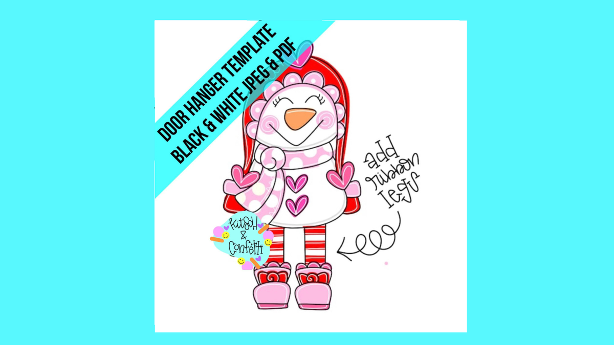 Valentine Ribbon Leg Snowman Ornament (KC297-O)