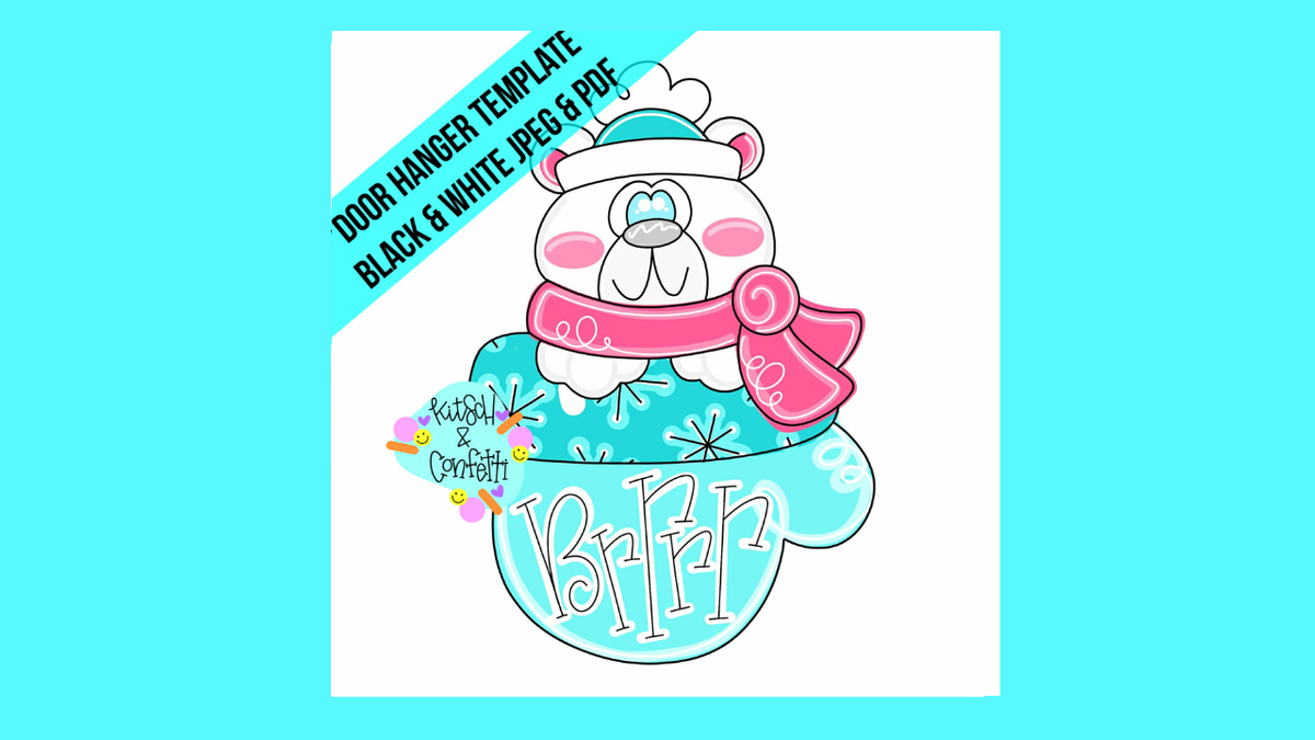 Polar Bear Mitten Ornament (KC306-O)