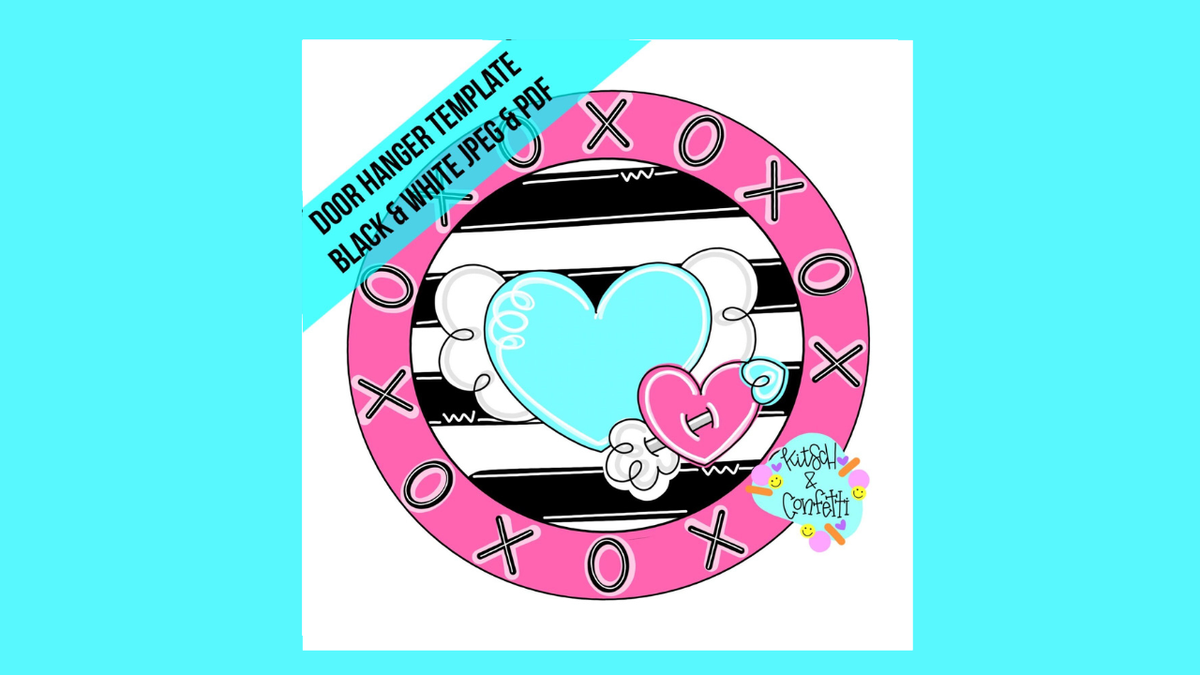 XO Hearts Round (KC381)