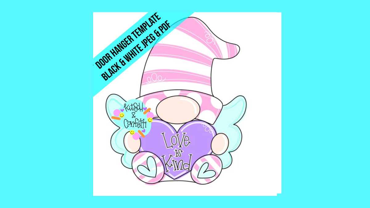 Valentines Day Gnome With Hearts (KC389)