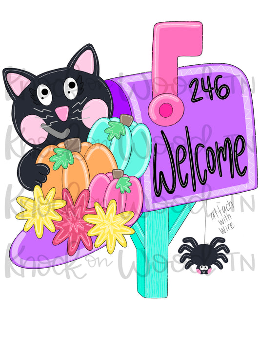 Mailbox Halloween Cat (KW192)