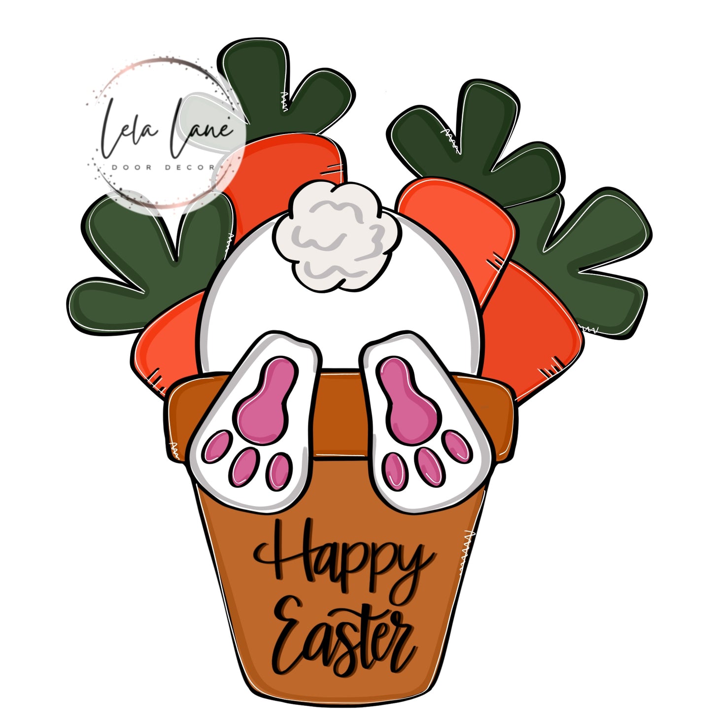 Happy Easter Bunny Pot (LL013)