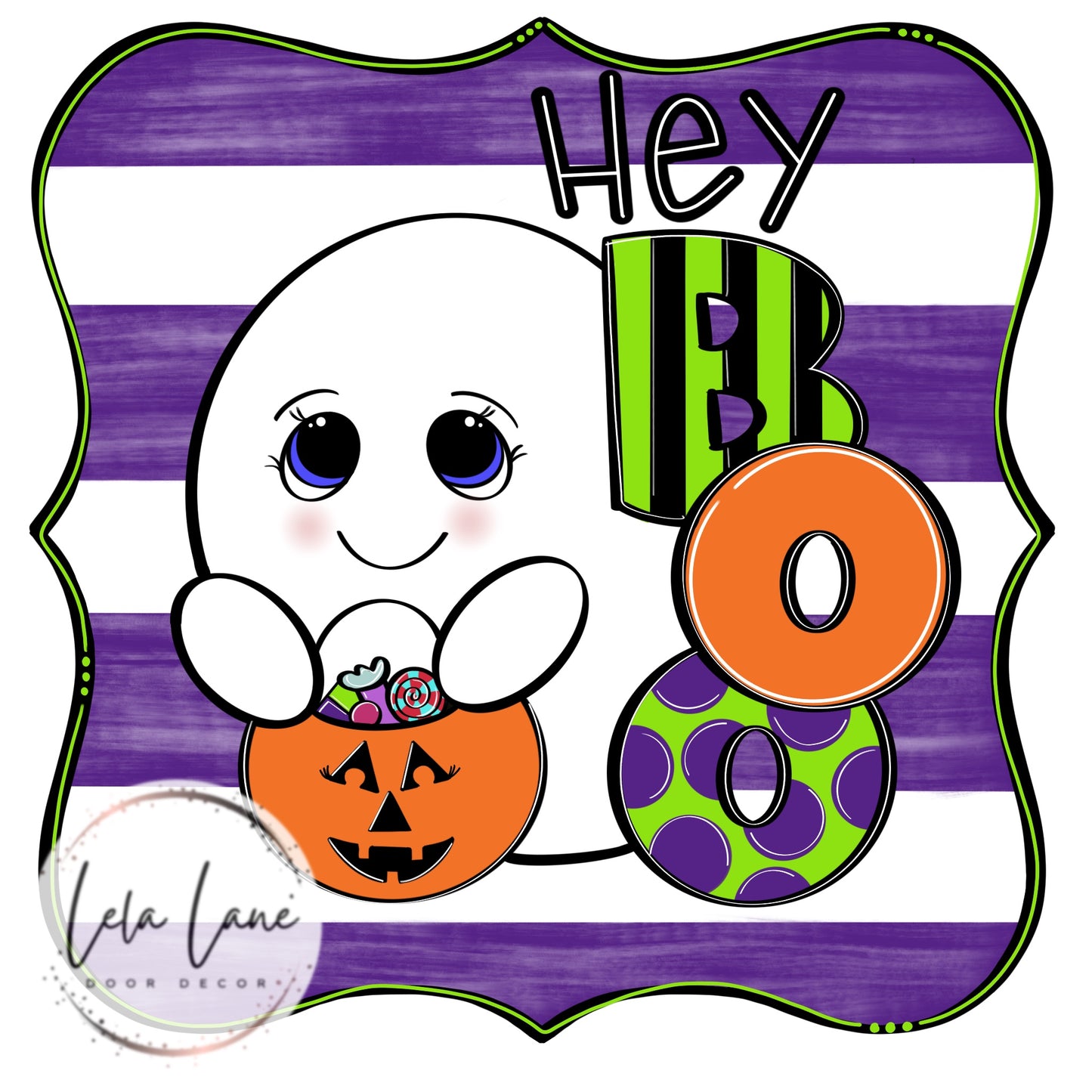 Hey Boo Plaque (LL023)
