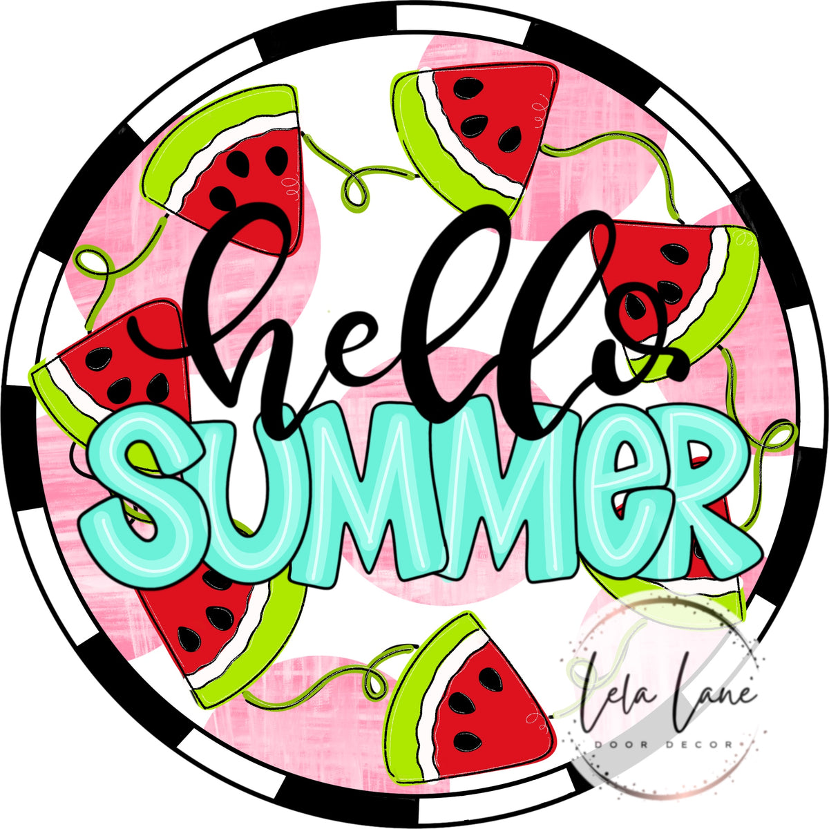 Hello Summer Watermelon Round (LL062)