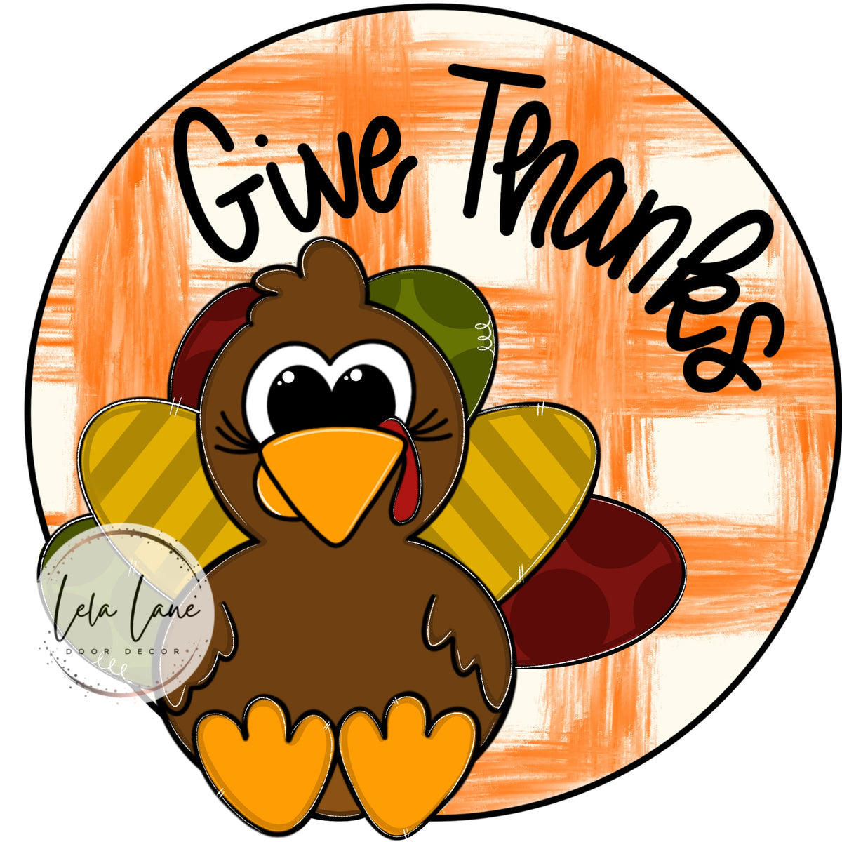 Give Thanks Turkey Round (LL105)