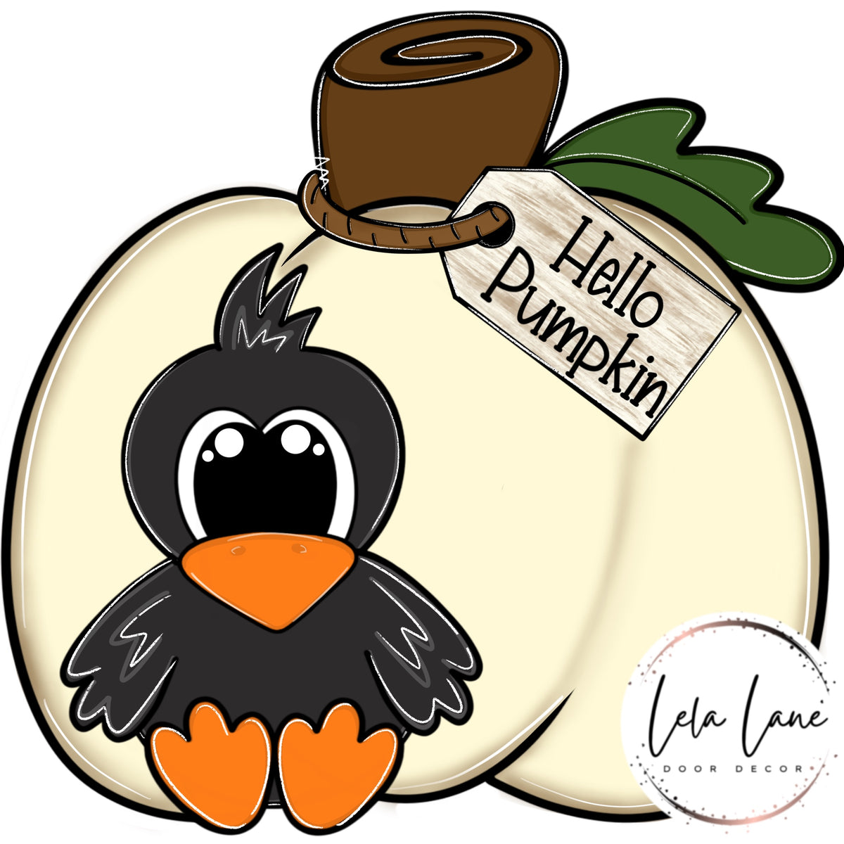 Pumpkin with Crow (LL218)