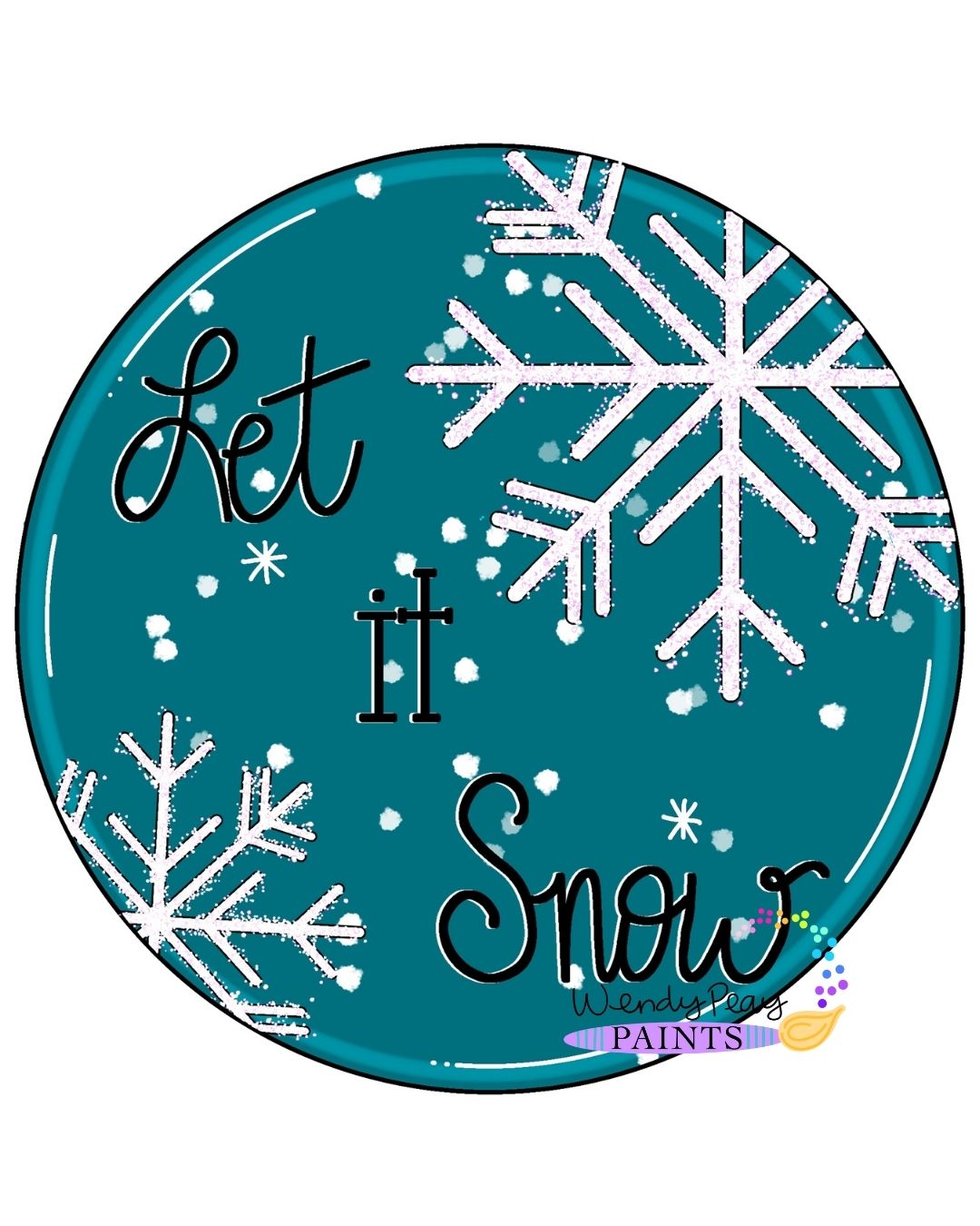 Let It Snow Round Ornament (WP044-O)