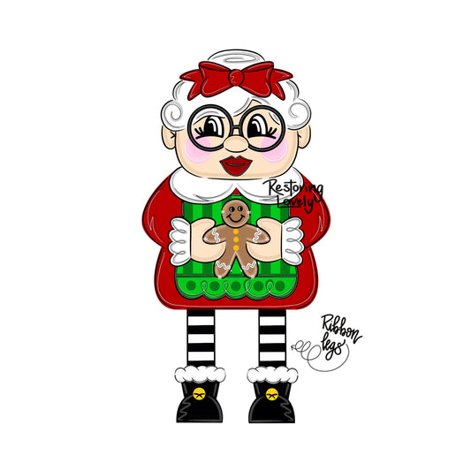 Ribbon Leg Mrs. Clause (RL011)