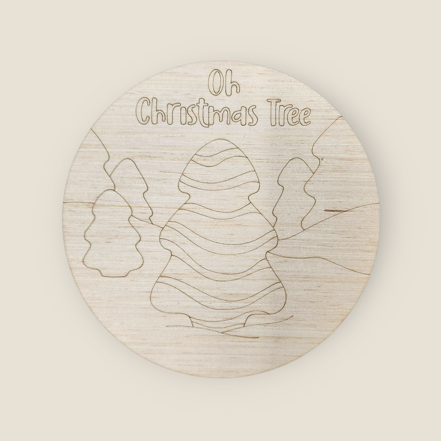 Oh Christmas Tree Round (PC045O)