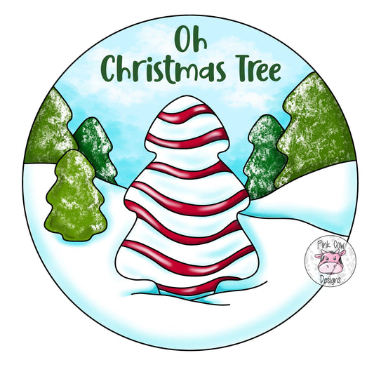 Oh Christmas Tree Round (PC045O)