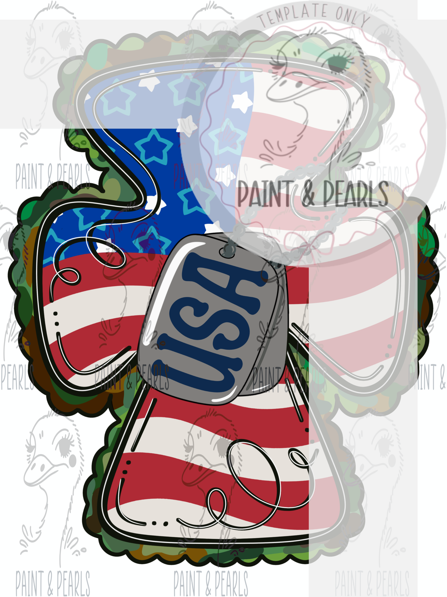 Dog Tag Cross (PAP010)