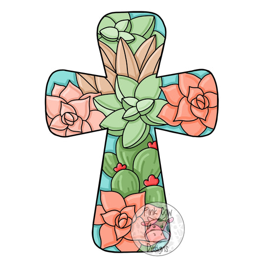 Succulent Cross (PC093)