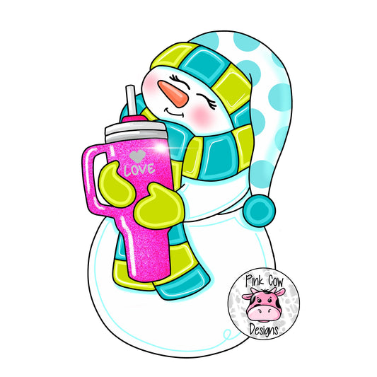 Snowman Holding Stanley (PC154)