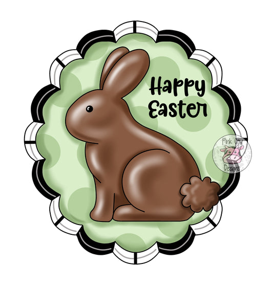 Happy Easter Scallop Round (PC165)