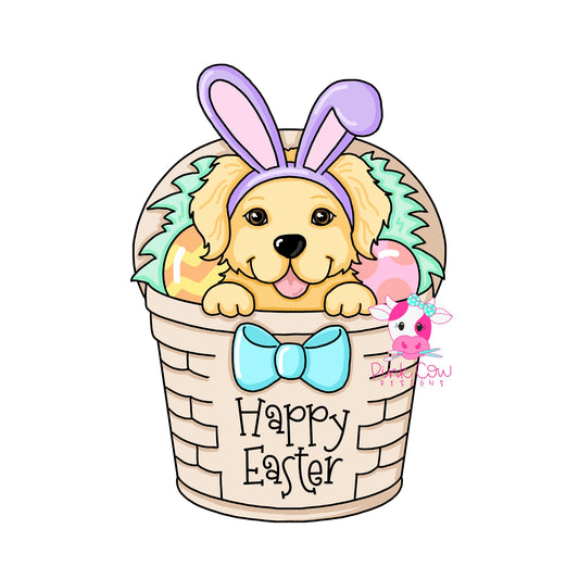 Golden Retriever Easter Basket (PC195)