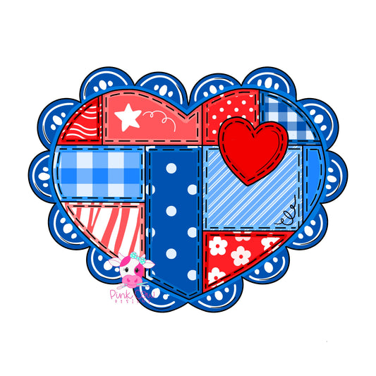 3D Patchwork Heart (PC222-3D)