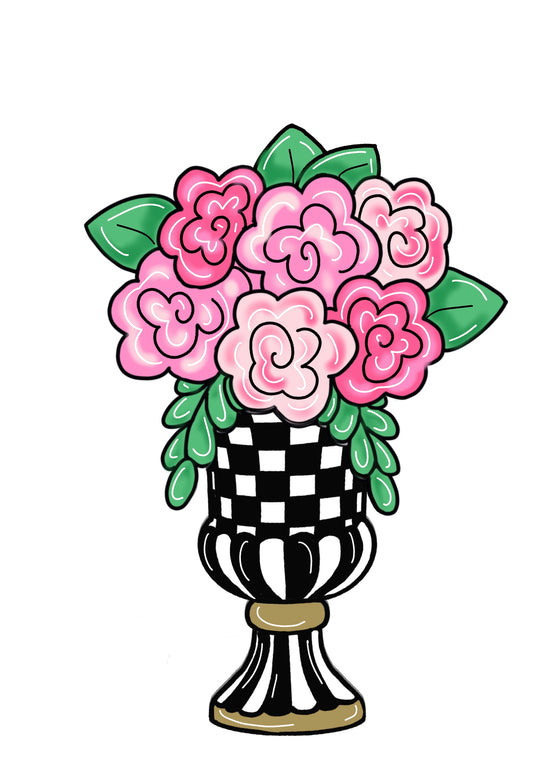Checkered Flower Vase (PP001)