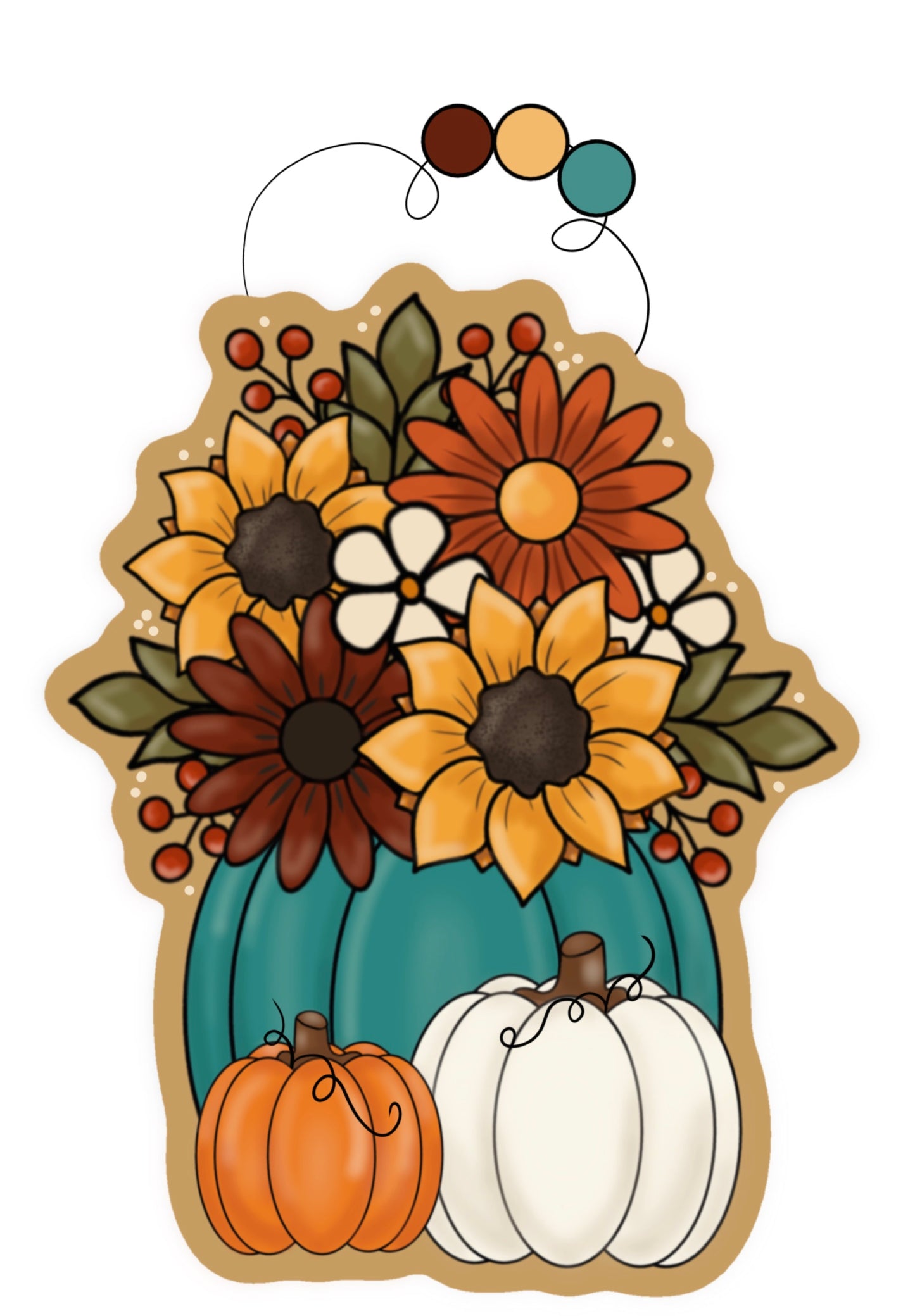 Flower Pumpkin Trio (PP080)