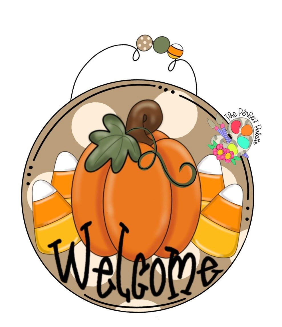 Welcome Pumpkin Round (PP094)