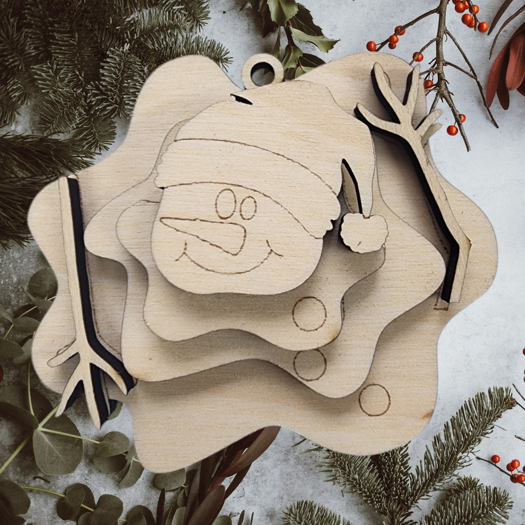 Melting Snowman Ornament Blank