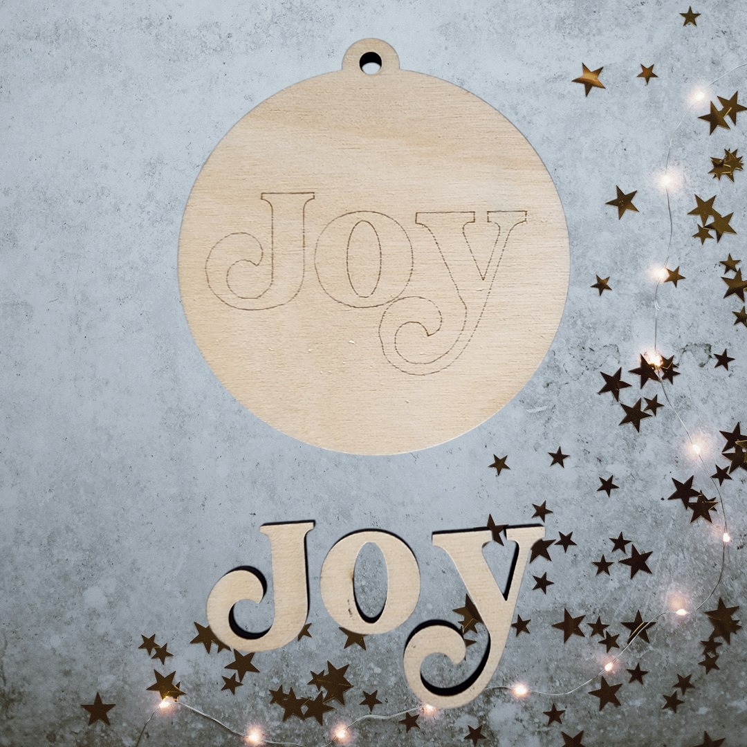 Joy 3D Ornament Blank