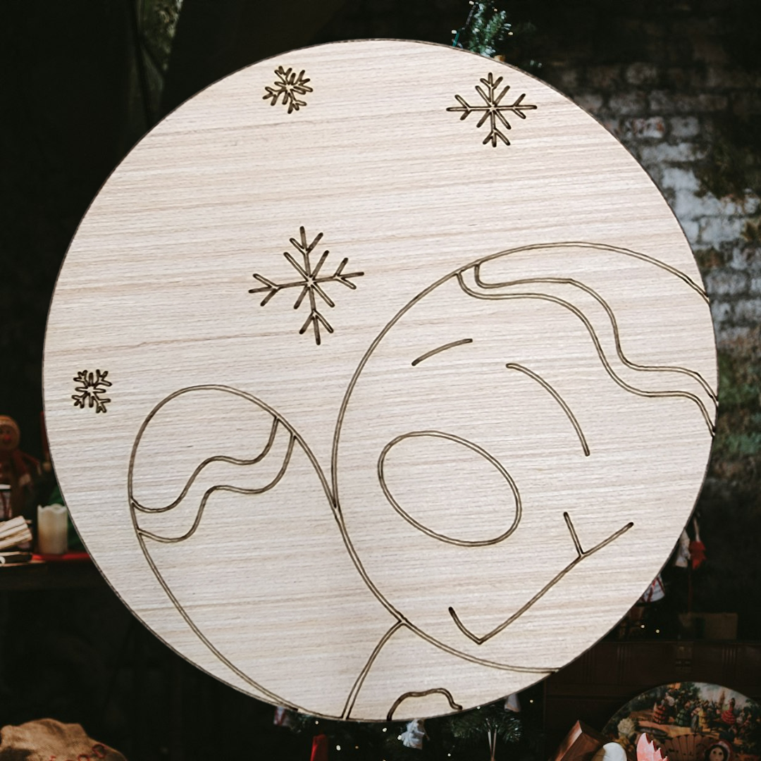 Gingerbread Round | Unfinished DIY Craft Blank