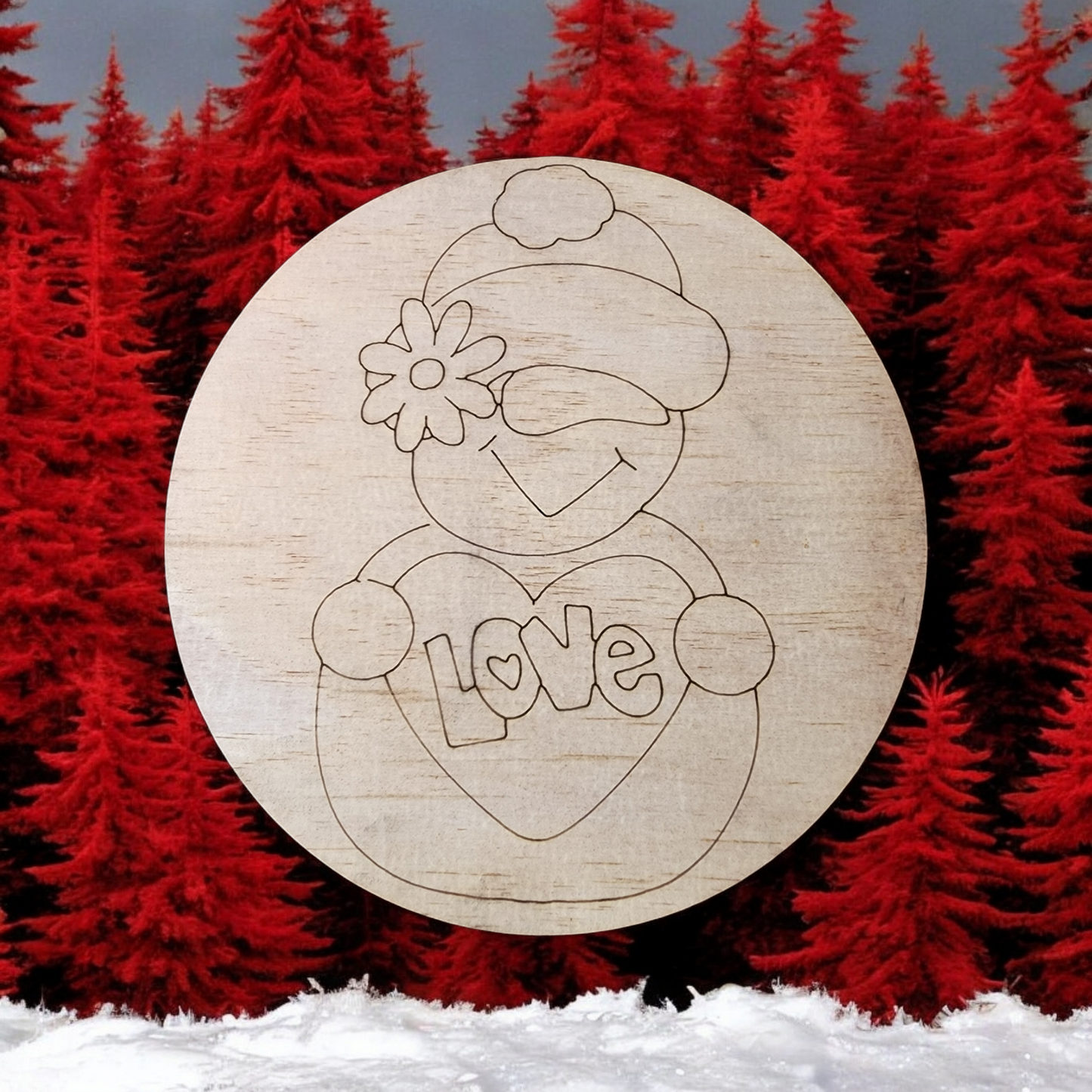 Doable Designs Love Snowman Plywood Cutout | DIY Winter Decor