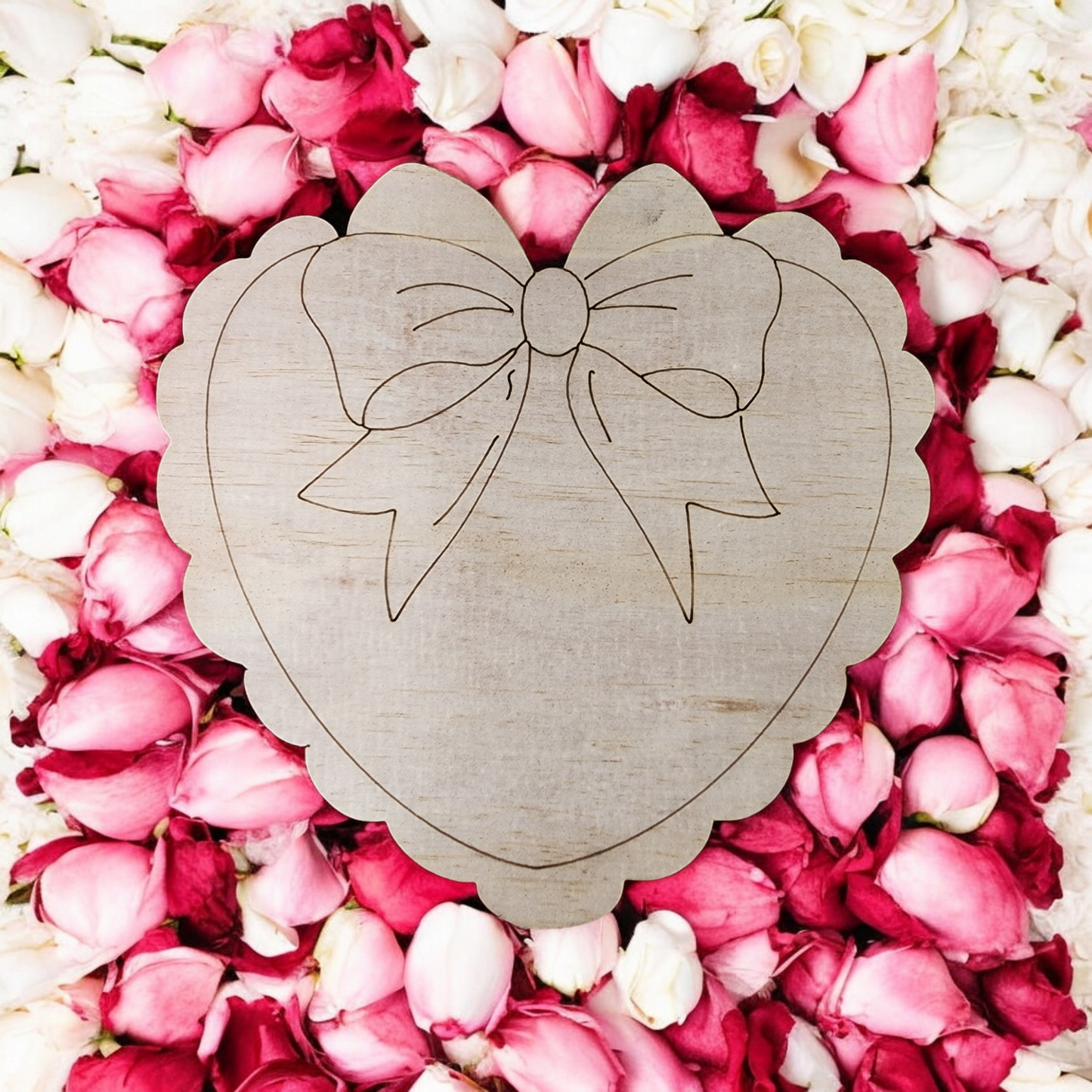 Doable Designs Heart With Bow Plywood Cutout | DIY Craft Decor