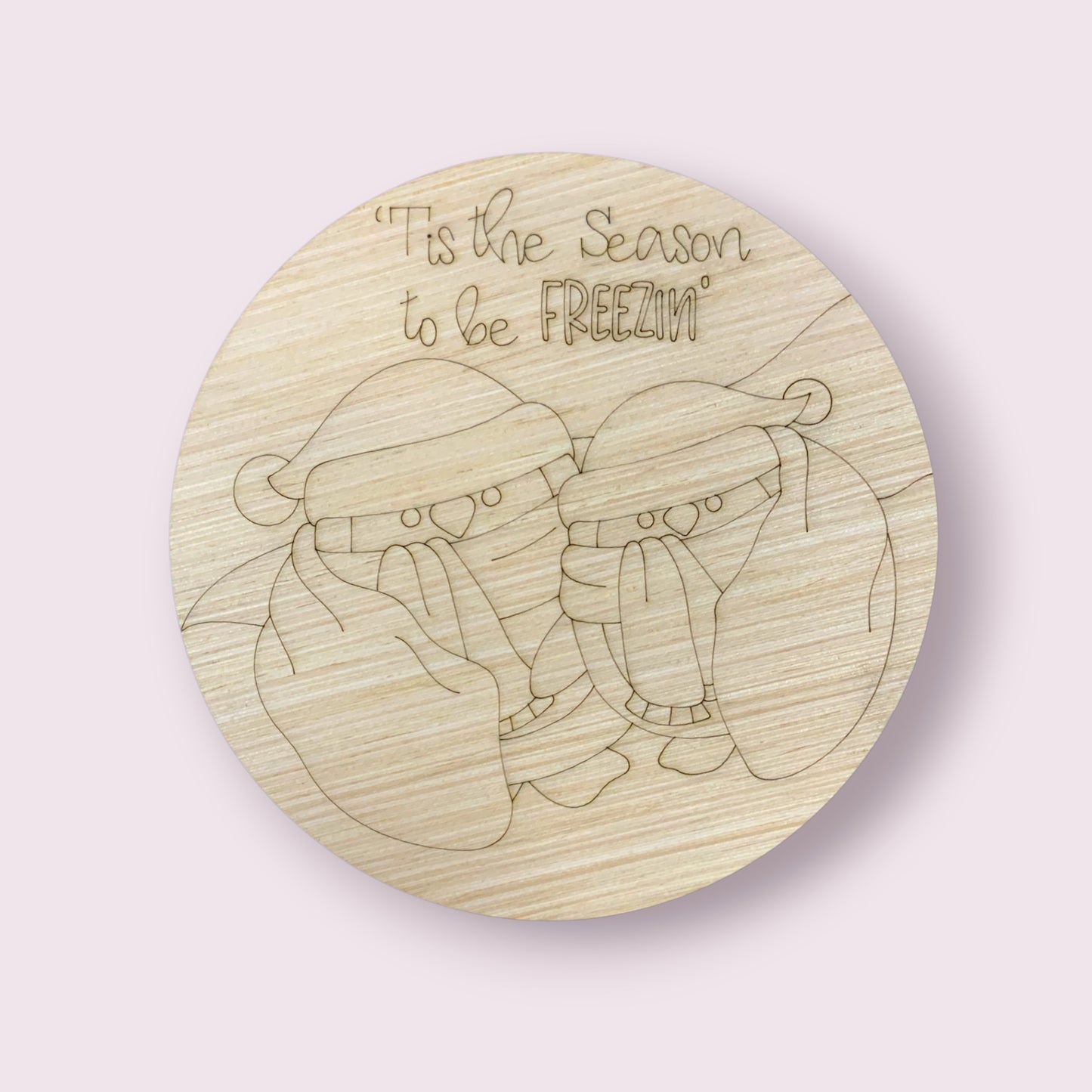 Freezin Penguins Round Ornament (PC077-O)