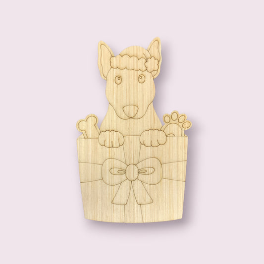 Mini Bull Terrier Christmas - Laser Ready SVG