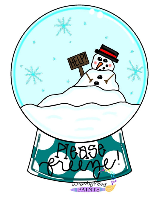 Melting Snowman Globe (WP055)