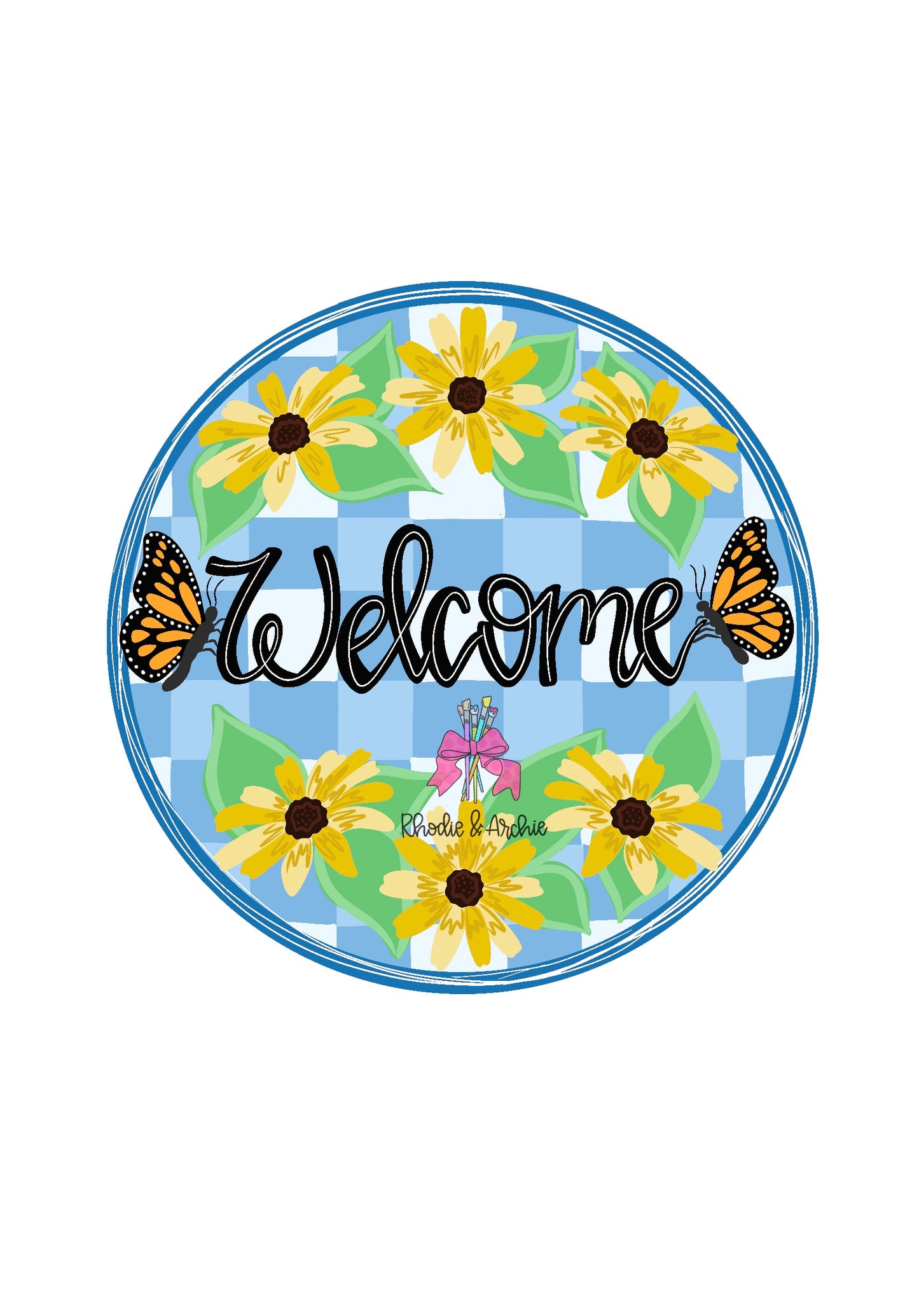 Butterfly Welcome Round (RA163)
