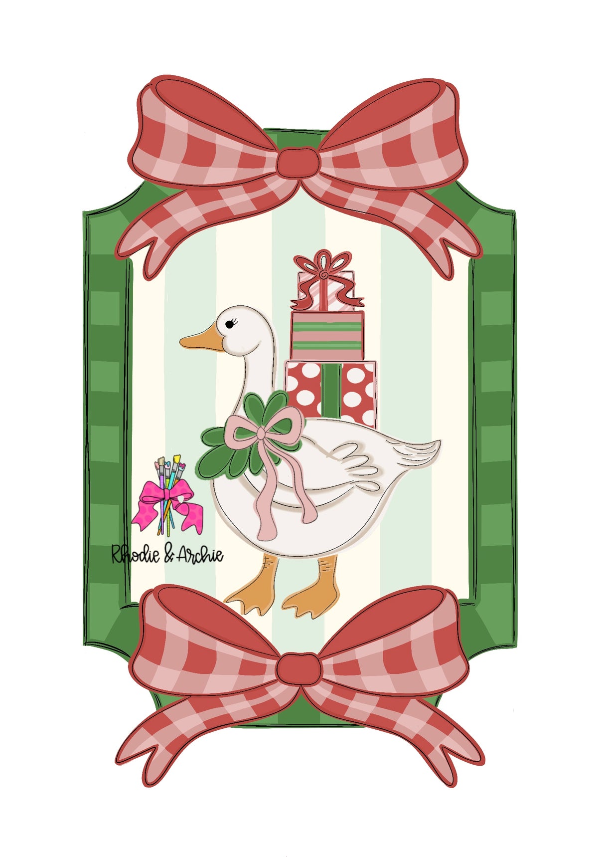 Christmas Goose Ornament (RA188-O)